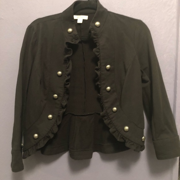 JohnPaulRichard Jackets & Blazers - JohnPaulRichard ruffle black jacket